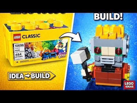 How to Build Star-Lord Marvel BrickHeadz with Lego 10696. Lego 10696 ideas