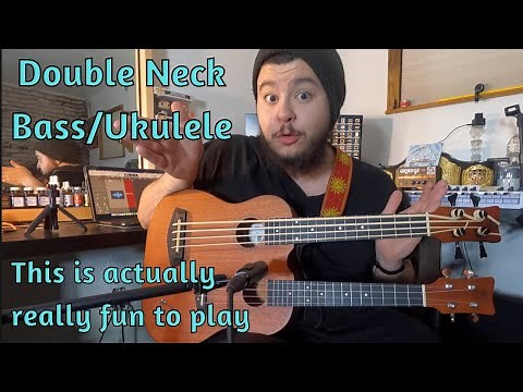 A Double Neck Ukulele??? | Aklot Bass Ukulele Unboxing/Demo/Review