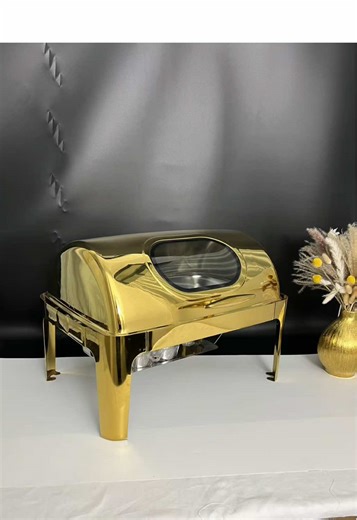 Wholesale good price fast shipment #rolltop #chafingdish #goldenchafer #9Lchafing #events #wedding #party #wholesalechafing #hotelequipment