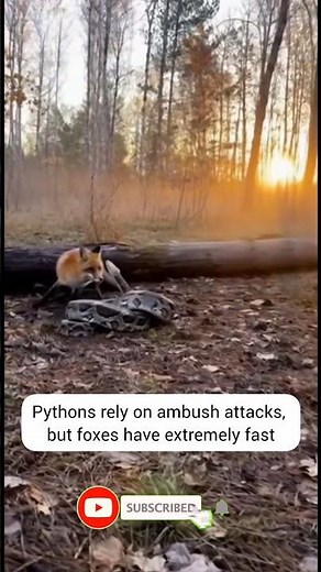Fox vs Python #viral #funny #animals #python #shorts #fox #nature #cute #music #song #trending #ai