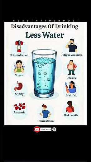 10 Side Effects of Drinking Less Water