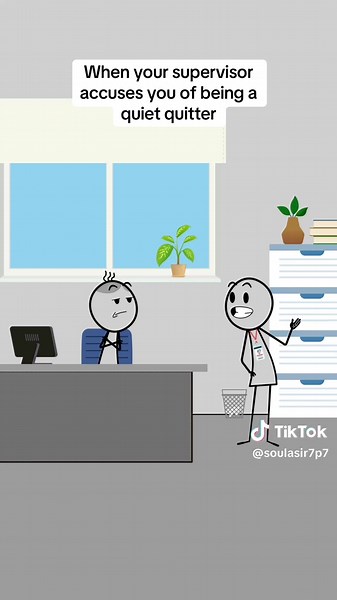 When your supervisor accuses you of being a quiet quitter#animationmeme #animation #work #worklife #manager