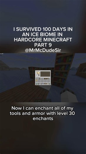 I SURVIVED 100 DAYS IN AN ICE BIOME IN HARDCORE PART 9 #minecraft #100days #minecrafthardcormode