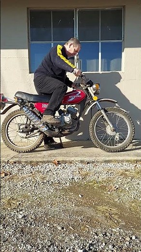 1975 Suzuki TS 100 Cold start 31°F