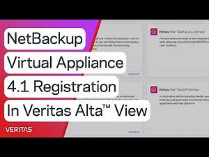 NetBackup Virtual Appliance 4.1 Registration in Veritas Alta™ View