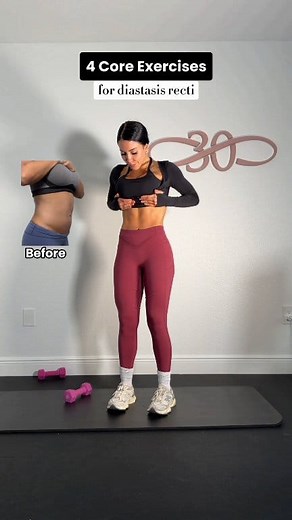 4 core exercises for diastis recti 🔥 Exercises: - Weighted Dead Bugs (30 seconds) - Single Weighted Marches (30 seconds per side) - Heel Taps (30 seconds) - Halo Rotations (20 seconds per side) Repeat 3x rest after each round 30 secs. Need help with strengthening your core or effective, quick workouts at home. 🔗 in b!0 #coreworkout #deepcore #absworkout #diastasisrecti | 30 Forever