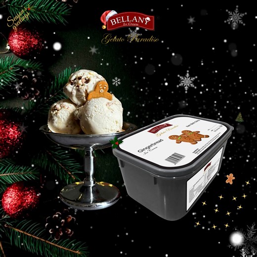 Bellany IceCream | 🎄❄X-mas time with Gingerbread flavor🔔 Enjoy the warm, comforting aroma of freshly baked homemade gingerbread, delicately folded into a... | Instagram