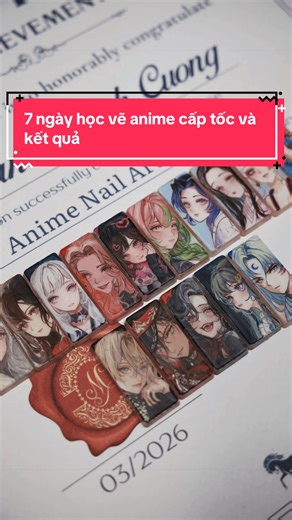 7 ngày vẽ 15 mẫu anime? Thử thách dành cho học viên cấp tốc 🤭#anhmtv #maivananhnailart #artwork #nail