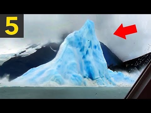 5 Icebergs Flipping Over - incredible