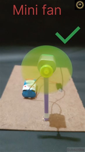 DC motor fan connection |DC motor mini fan 🪭 |School project #experiment #science #diy