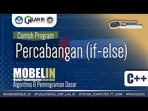#39 Belajar Menerapkan Percabangan if-else Satu Kondisi dalam Program C++ sederhana