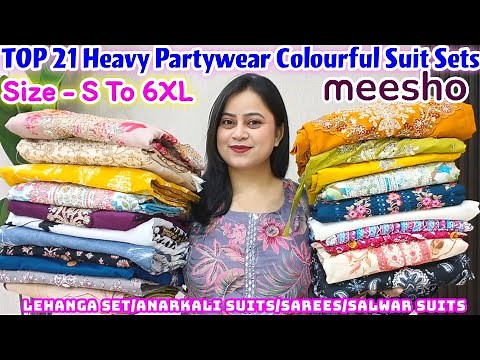 🥰Meesho Partywear Kurti-Kurta Dupatta Set Haul Starting Rs.299🥰Heavy Lehanga/Anarkali Suits🥰#meesho