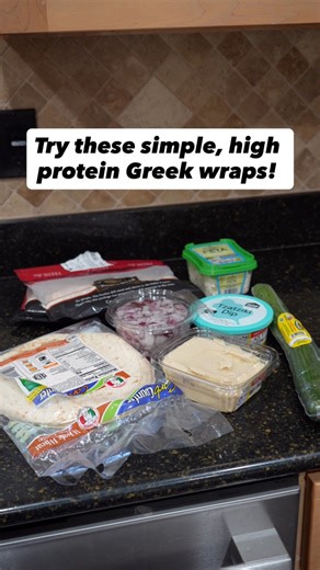 High protein lunch! ☝🏽 Here is a quick lunch idea that you can prep ahead of time to make the week easier ✅ Don’t really have to worry about measurements here- choose how much or how little you’d like! Ingredients: 8 tortillas 1 English cucumber 1 red onion (great anti inflammatory properties) 1 box of feta 1 container of hummus (any kind) 1 container of tzatziki Meat of your choice or you can use lettuce/spinach/chickpeas etc. The meat is where most of the protein comes from so you can choose 