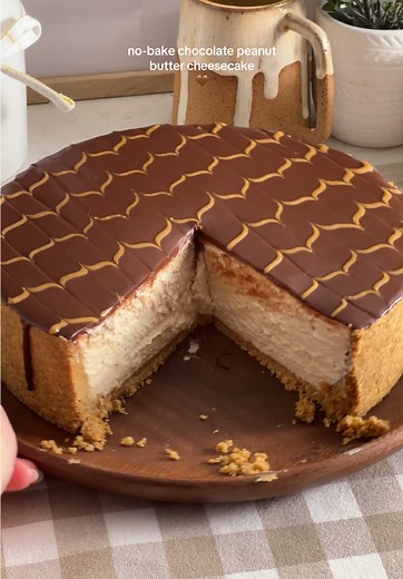 No-Bake Chocolate Peanut Butter Cheesecake Recipe