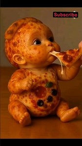 🍕Baby Pizza Eating Cartoon Face | Cute & Viral Shorts