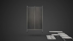 Mlezan Industrial Metal Storage Locker Free Standing Steel Cabinet Organizer with 6-Doors 13.8 in. D x 29.5 in. W x 47.3 in. H DBFG202126FG