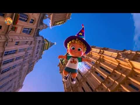 Wizard Clock on Main Street 🧙‍♂️🕰️ Magical Time Song for Kids | Fun Learning Nursery Rhyme