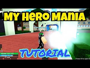 MY HERO MANIA roblox TUTORIAL Básico español ¿como se juega?