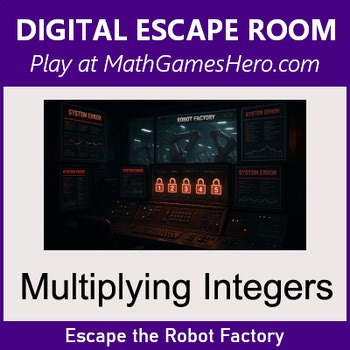 Multiplying Integers | Digital Math Escape Room Game