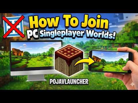 PC Singleplayer World Mobile Me Join?! 😱 | Pojav Launcher Trick (NO ATERNOS)