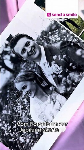 Gestalte persönliche Einladungskarten mit eigenen Texten und Fotos für euer Hochzeitsjubiläum! 💌