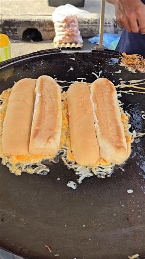 Delicious Egg Omelette Bun Toast | Street Food Recipe