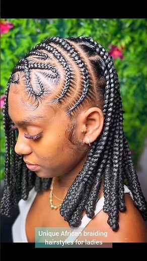 unique African braiding hairstyles for ladies #shorts #braids #hairstyles #cornrows