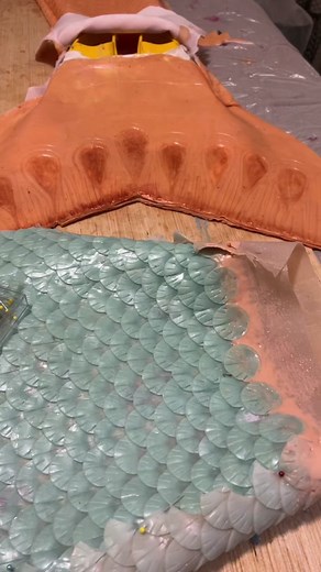 Making mermaid tails! #mermaid #h2o #mylife #work #mermaidtail