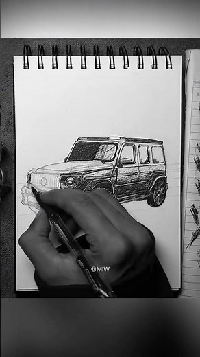 "DRAWING G WAGON"🔥how to draw scribble art✨️#art #sketching #youtubeshorts #fypシ