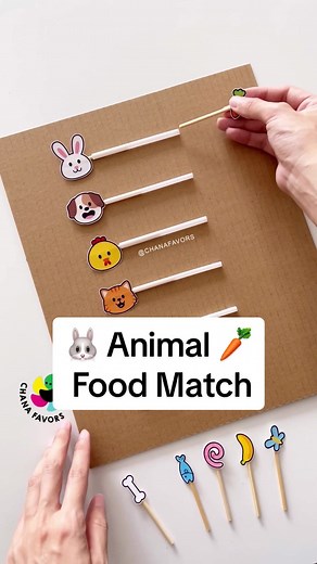 Animal Food Match Printable - Fun Game for Kids