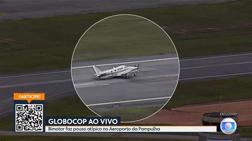 Vídeo mostra momento em que avião bimotor tomba no Aeroporto da Pampulha