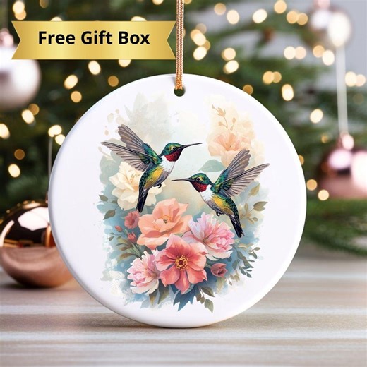 Hummingbird Christmas Ornament, Bird Lover Gift, Holiday Decor - Etsy