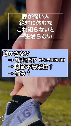 膝が痛い人 絶対に休むな これ知らないと一生治らない 医学的根拠×わかりやすさ 医療の真実を科学的根拠から解説