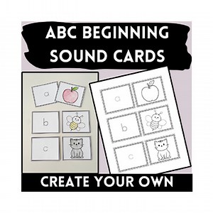 ABC Sound Cards | Beginning Sounds | Create Your Own | Pre K