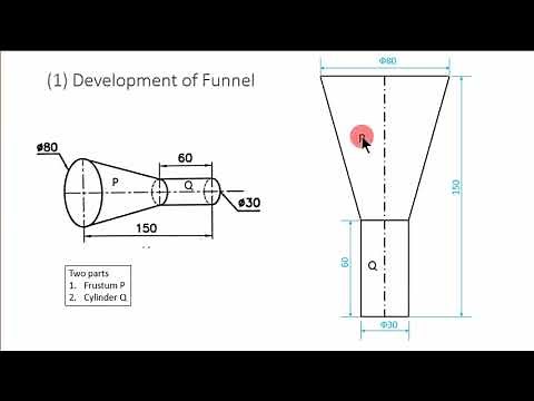 How to Draw Development of FUNNEL | Engineering Graphics