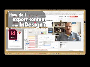 How do I export content from InDesign?