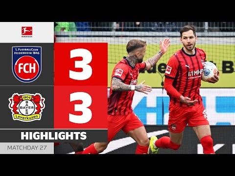 Double Comeback Earns A Point! | HEIDENHEIM - BAYER 04 LEVERKUSEN | Highlights | MD 27 – Bundesliga