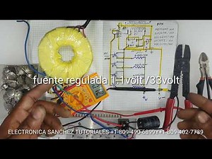 fuente variable de 1.1volt DC hasta 33 volt 15 amperes hecha en casa