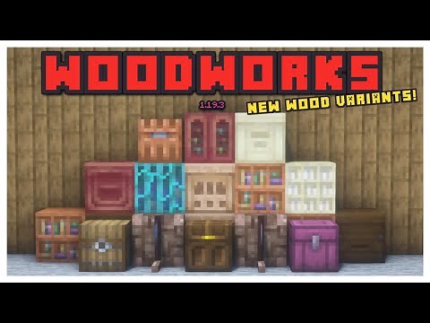 NEW WOOD VARIANTS in MINECRAFT! ( Woodworks 1.19.3 )