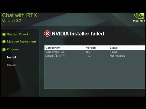 Fix Installation Errors for Chat with RTX