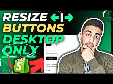 How To Resize Add To Cart And Buy It Now Button On Desktop Only In Shopify