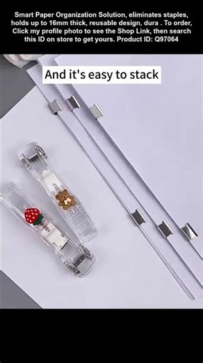 Reusable metal binder clips.