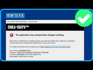 How to Fix Black Ops 6 Crash Error Code 0xc0000005 (0) N