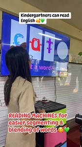 Reading machine for cvc words 💚 #kindergarten #kindergartenlearners #kondergartenjourney #kindergartenactivities #kimdergartenteacher | Teachër Edlyn