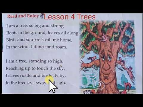 Class 3| English Lesson 4 | Trees | English PSEB Board | New book Rainbow |Lesson Reading |Poem