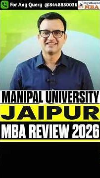 Manipal University Jaipur MBA Review 2026 | Placements, Fees & Reality Check