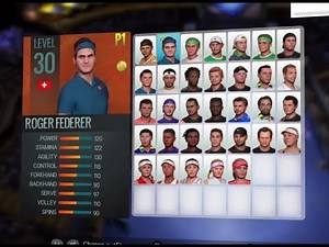 Tennis World Tour Roland Garros Edition Player List PS4 LPOS