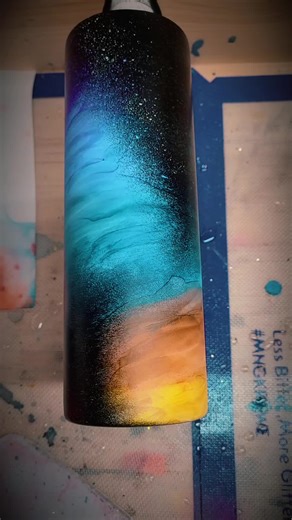 Ember Blossom Designs on Instagram: "I love working with alcohol inks. The galaxy theme is one of my favorites. What should I add to it!? #stars #galaxy #nightsky #tumbler #smallbiz #alcoholinkart #handmade"