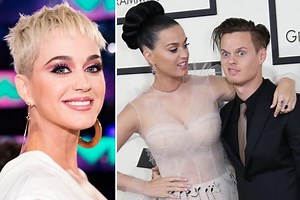 Katy Perry catches the bouquet as she parties at her brother's wedding