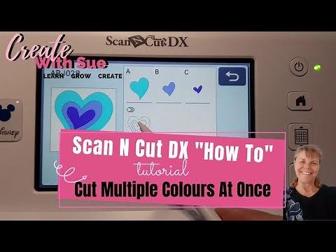 DX Series Cutting Multiple Colours at Once - Scan N Cut #scanncut #canvasworkspace